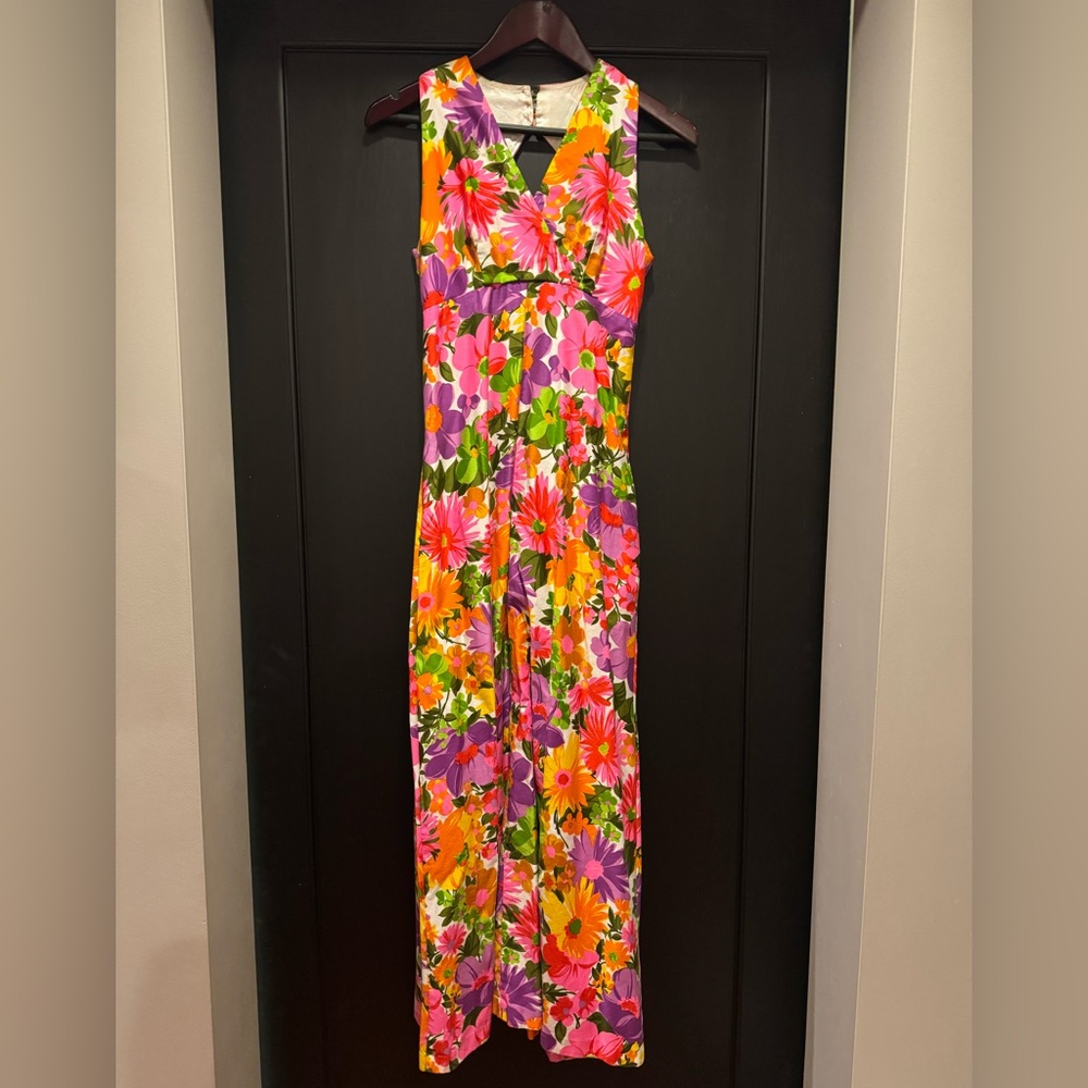 Vintage 60s / 70s Floral Maxi Dress